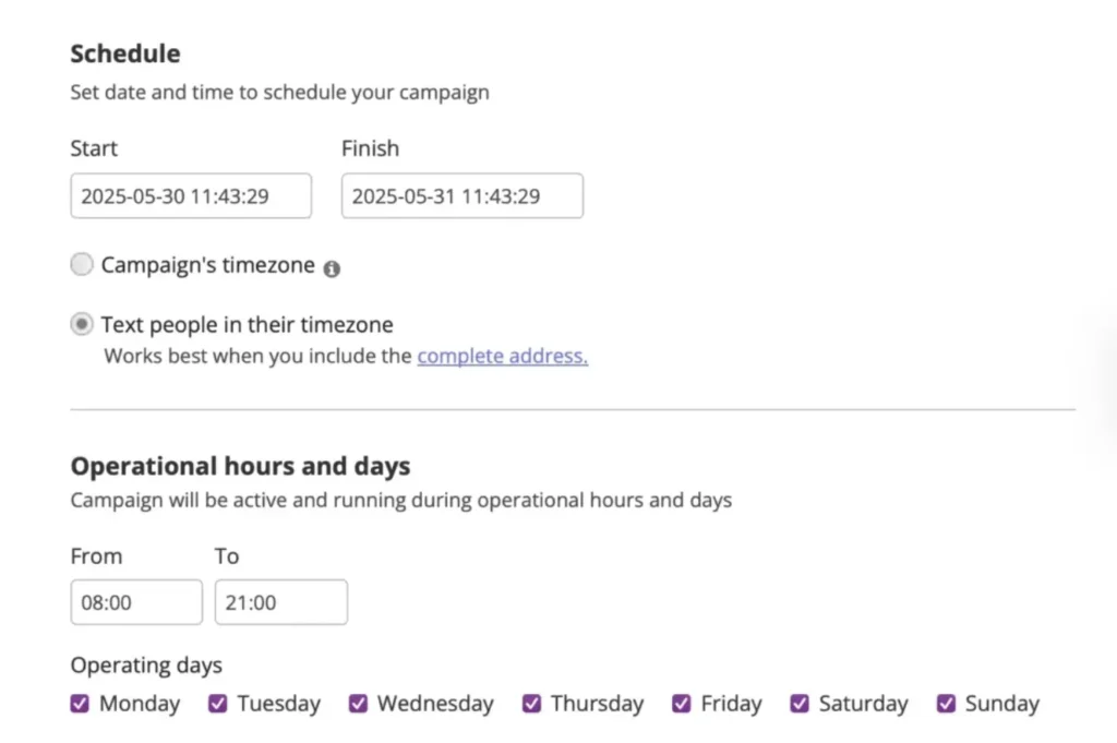 two-way-sms-marketing-campaign-schedule
